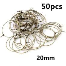 50pcs 20-40mm Beading Hoops Earrings Big Circle Ear Hoops Earrings Wires For DIY Jewelry Making Accessories Supplies - Circle Hoops - View 46