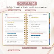 2027 English Calendar Book With 5 Stickers, 320-Page Thick Weekly Planner, PU Cover, Inner Pages Include Personal Information, 2027 Calendar, Monthly Plan, Weekly Plan, 365-Day Daily Plan, Suitable For Christmas, Thanksgiving, Birthday Small Gifts - One Size Fits All - View 11