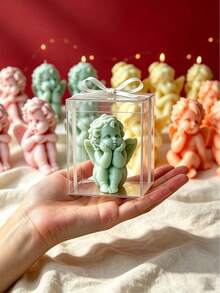 5pcs Angel Candle Silicone Mold Set, 3D Angel Shape Silicone Candle Making Kit, DIY Home Decor And Handmade Soap Craft Mold - Material: Silicone, No Power Required - White - View 3