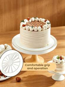 1pc Cake Portion Marker,Slicer Cutter Round Equal Portion Marker Divider Baking Tool White Cake Slicer For Even Slices,Slices Round Cake Slice & Pie Slicer Marker Pie Cutters Cake Divider Cheesecake Cutter Baking Tool - Multicolor - View 6