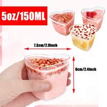 60ml 90ml 100ml 150ml Clear Slanted Dessert Cups, Mini Plastic Mousse Pudding Cups, Parfait Yogurt Containers, Suitable For Jelly, Ice Cream, Fruit, Cake, Snack Appetizer Service Cups, Wedding, Birthday Party, Catering, Buffet Dessert Display - Multicolor - View 16