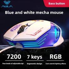 AULA 機械觸感有線鍵盤與滑鼠 RGB 背光 61 鍵迷你遊戲鍵盤,相容於桌上型電腦、筆記型電腦、Mac - 查看 12