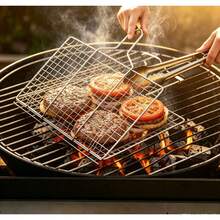 High-Quality Stainless Steel Grill With Thickened, Fine Mesh, Foldable And Detachable Handle, Available In Multiple Sizes, Durable And Suitable For Grilling All Types Of Food. - 150450 - View 2