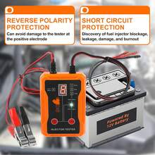 Automotive Fuel Injector Tester, Fuel Injector Cleaning Kit For Cars, 4-Wire Dual Channel For 2 Fuel Injectors, Universal Fuel Injector Cleaning Tool Kit - Orange - View 4