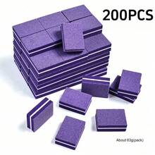 100 piezas de bloques pulidores de uñas mini, adecuados para uñas acrílicas y naturales, bloques de pulido de gran capacidad de 100/180 granos, limas de uñas profesionales para manicura - Rosa - Ver 20