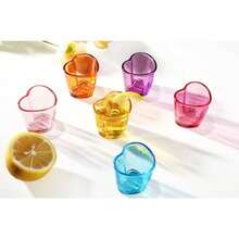 Heart Shot Glasses Set, Shot Glass Cute For Bar Cart Accessories 1.5oz 6 - Rainbow - View 5