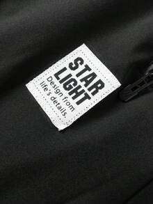 Men's Fashion Casual Long Pants, Straight Leg Casual Work Pants, Spring/Autumn Street Outdoor Wear, Elastic Waist Running Sports Pants Black Fall - Black - View 6
