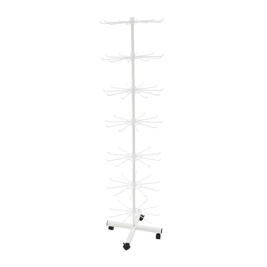YUNRUX 7-Tier Display Stand, Retail Display Stand With Hooks, Rotating Display Stand For Jewelry And Necklaces - 1PC - 查看 1