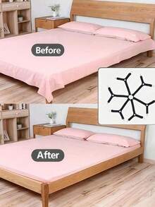 1/2/4/8pcs Adjustable Elastic Bed Sheet Clips Set, Knitted Bed Sheet Fasteners, Ensure Bedding Stability, Hand Wash Only, Non-Slip Clips, Suitable For Mattress, Sofa And Tablecloth, Universal Bed Sheet Clips, Bed Sheet Fixing Clips - Multicolor - View 4