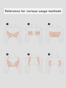 Invisible Self-Adhesive Elastic Breast Lift Tape/Strapless Breast Tape, Elastic Breast Tape For Gathering And Lifting Breasts; Body Tape For Breast Area - Multicolor - View 6