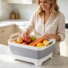 Collapsible Basket, Kitchen Sink, Collapsible Square Vegetable Washing Basin, Adjustable Drainage Basket, Portable Fruit And Vegetable Washing And Storage Box. Tool Storage Basket, Children's Toy Storage Basket - 1 - View 7