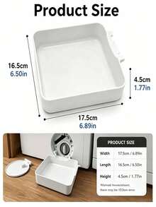 1 Set Washing Machine Lint Filter Drawer, Washing Machine Lint Collection Tray, Washing Machine Hair Collection Tray, Washing Machine Drain Filter Box, Detachable Lint Collection Container, Universal Washing Machine Spare Parts, Clothing Debris Storage - Multicolor - View 7
