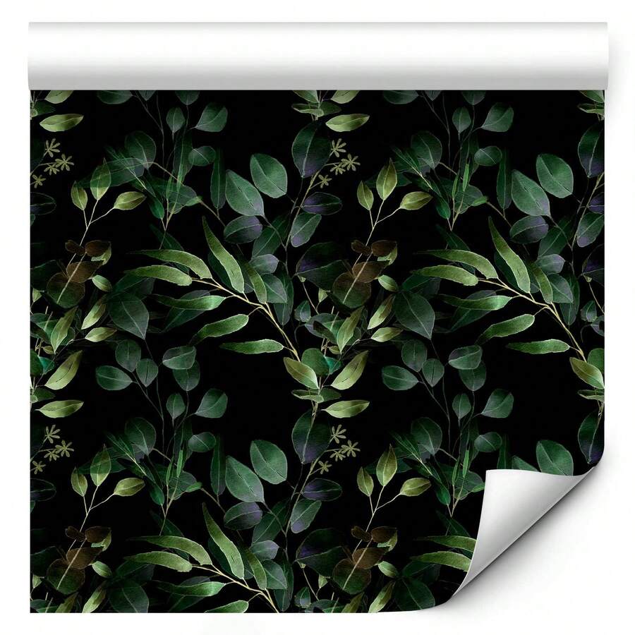 Papel tapiz con patrón de plantas verdes para decoración del hogar - Autoadhesivo - Ver 1