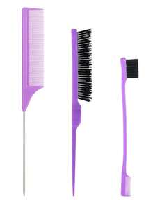Perfect 3-Piece Hair Comb Set, Including Volumizing Comb, Tail Comb And Hairline Comb, Suitable For Combing Hairline And Nape Hair, Easily Untangling And Smoothing Hair. This Set Combines Multiple Hair Styling Tools And Accessories, Making It An Ideal Choice For Hair Salons, Beauty Parlors, Back To School Season And Travel. - A - View 14