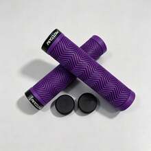 MOTSUV 1 Pair Mountain Bike Handlebar Grips, Single-Sided Lock-On Rubber Hand Grips, Anti-Slip Durable Dual-Channel Rubber - Multicolor - View 12