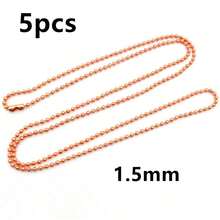 5件 65公分長 1.5-2.4mm 球珠鏈項鍊含連接件 DIY珠寶製作配件 - iron chains - 查看 30