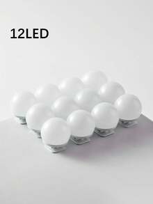 1件 4/6/8/10/12/14 LED 化妝鏡燈,USB供電,3色照明,觸控調光控制,附顏色設定、觸控調光與360°旋轉功能,適合化妝室、更衣室或臥室 - 暖白光 - 查看 14