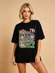 Women T-Shirts - 黑色 - 查看 1