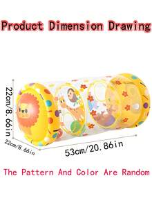 1pc Baby Push-Pull Walker Toy, New Inflatable Baby Walker, Baby Crawling Drum, Early Education Puzzle Development And Activity Toy, Early Learning Walker Toy Gift For Baby - Multicolor - View 3