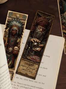 30 Peças Marcadores de Livro Crônicas Misteriosas: Marcadores de Página de Papel em Vários Designs; Adesivos Decorativos de Parede Adequados para Apartamentos Alugados, Banheiros, Dormitórios Estudantis, Paredes de Destaque e Outros Espaços para Adicionar um Toque de Charme Doméstico. - Visão 1