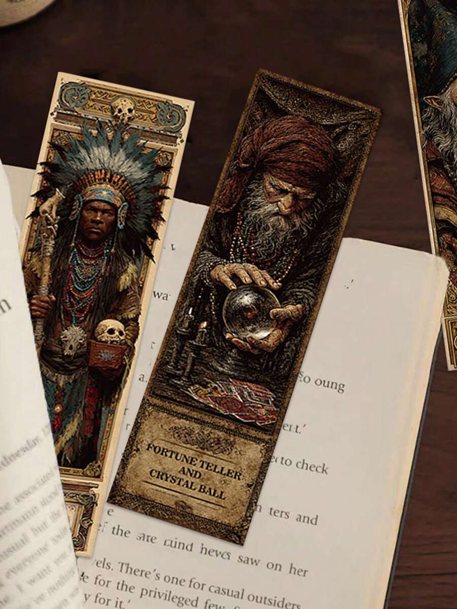 30 Peças Marcadores de Livro Crônicas Misteriosas: Marcadores de Página de Papel em Vários Designs; Adesivos Decorativos de Parede Adequados para Apartamentos Alugados, Banheiros, Dormitórios Estudantis, Paredes de Destaque e Outros Espaços para Adicionar um Toque de Charme Doméstico. - Visão 1