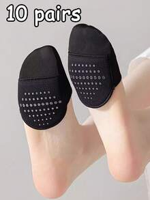2/4/6/8/10/20 Pairs Summer Thin Half-Toe Socks Women's Non-Slip Invisible Low-Cut Casual Socks - Multicolor - View 19