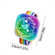 RGB Disco Wristband Light - Color-Changing LED, Vibrant Color Shifts, USB Rechargeable, Magic Ball RGB Colorful Light, Suitable For Party Decoration, Home Dancing, Karaoke, Birthday, Wedding Decoration, Family Gathering, Holiday Leisure Entertainment Atmosphere Light - Multicolor - View 3