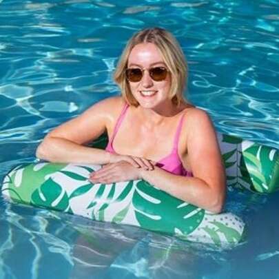 Inflatable Water Hammock Lounge Floaties 2 Packs, 4-In-1 Multi-Purpose PVC Hammock Pool Floats For Adult Outdoor Use