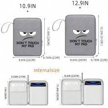 Don'T Touch My Pad Lanyard Portable Anti-Fall Anti-Shock Zipper Closure Easy Fashion 10.9Inch/12.9Inch For Ipad Pouch Daily Commute Office Universal - Multicolor - View 7