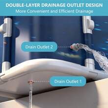 Adult Rectangular Bathtub, Thickened Insulated Bath Tub, Family-Sized Bathtub, Foldable Bathtub - A - View 6