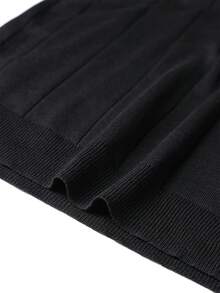 Camvyn Men's Casual Fashion Striped Slim Fit Regular Shoulder Cardigan Long Sleeve Sweater - Black - View 3