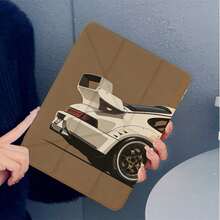 1PC Retro Racing Car Print Tablet Case 3+Y Fold Multi-Angle Magnetic Stand Tablet Case With Pen Slot & Auto Sleep/Wake Protective Cover, Compatible With IPad PRO/AIR, Compatible With SAMSUNG,Compatible With XIAOMI Pad 5/6/21,Compatible With Oppo Pad,Compatible With Huawei Matepad,Compatible With Honor Pad - Multicolor - View 2