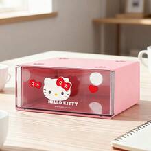 Miniso Sanrio Character Storage Box, Single Layer Drawer Box With Figurine Handle, Smooth Sliding Design, Desktop Stationery & Sundries Organizer (1pc) - Multicolor - View 7