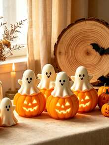 1pc Halloween 3D Candle Mold, Pumpkin Candle Silicone Mold, DIY Mold For Holiday Candles, Soaps, Plaster Ornaments, Suitable For Halloween Gifts - Pumpkin Ghost Mold - View 7