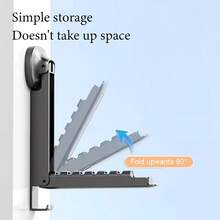 Suction Cup Telescopic Clothes Drying Rack, No Drilling Foldable, Suitable For Various Clothes Hangers, Towels, Fit For Bathroom, Balcony, Indoor Window, Wall-Mounted Hanging Rack, Drying Rack - Multicolor - View 4
