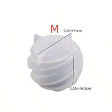 SILIKE LUFEI 1件/3件 矽膠模具 3D螺旋球樹脂蠟燭模 幾何肥皂蠟矽膠模 DIY香氛手工模具，居家婚禮宴會裝飾 - 白色 - 查看 9