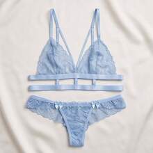 Women Bra And Panty Sets - 淺藍色 - 查看 4