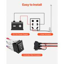 12V Linear Actuator, 40 Inch IP65 Waterproof Linear Actuator, 675lbs/3000N 0.2"/S Motion Actuators With Mounting Bracket For Outdoor Use - 40 inch - View 8