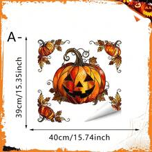 1pc Gothic-Style Halloween Window Sticker, Featuring Rose Skulls, Withered Trees, And Spider Webs Patterns. It Is Reusable And Suitable For Indoor Home Decoration, Store Windows, Autumn Horror-Themed Parties, And Window Decorations. - Multicolor - View 14
