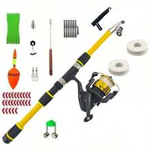 1.8m Telescopic Fishing Rod With Feeder, Hard FRP Material, Portable Carp Spinning Rod, Includes Spinning Reel, Lures, Hooks, Travel Fishing Rod Set - Multicolor - View 10