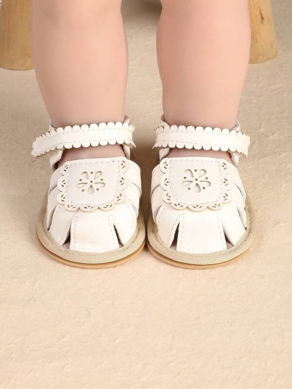 1 Pasang Sandal Bayi Perempuan Warna Polos, Berongga, Bernapas, dan Berlubang, Cocok untuk Musim Panas