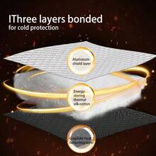 1pc Thermal Insulated Curtain, Winter Windproof & Heat-Insulating Curtain, Cold-Proof, Warm, Blackout, Sun-Shading, Sound-Insulating - Silver - View 8