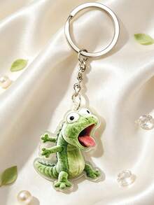 [2D Flat] 1pc, 2D Acrylic New Lizard Keychain, Holiday, Birthday Best Gift, Beautiful Keychain Pendant - Multicolor - View 6