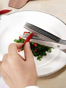 Kitchen Scissors Multi-Layer Design Convenient And Efficient For Cutting Vegetables - Multicolor - View 3