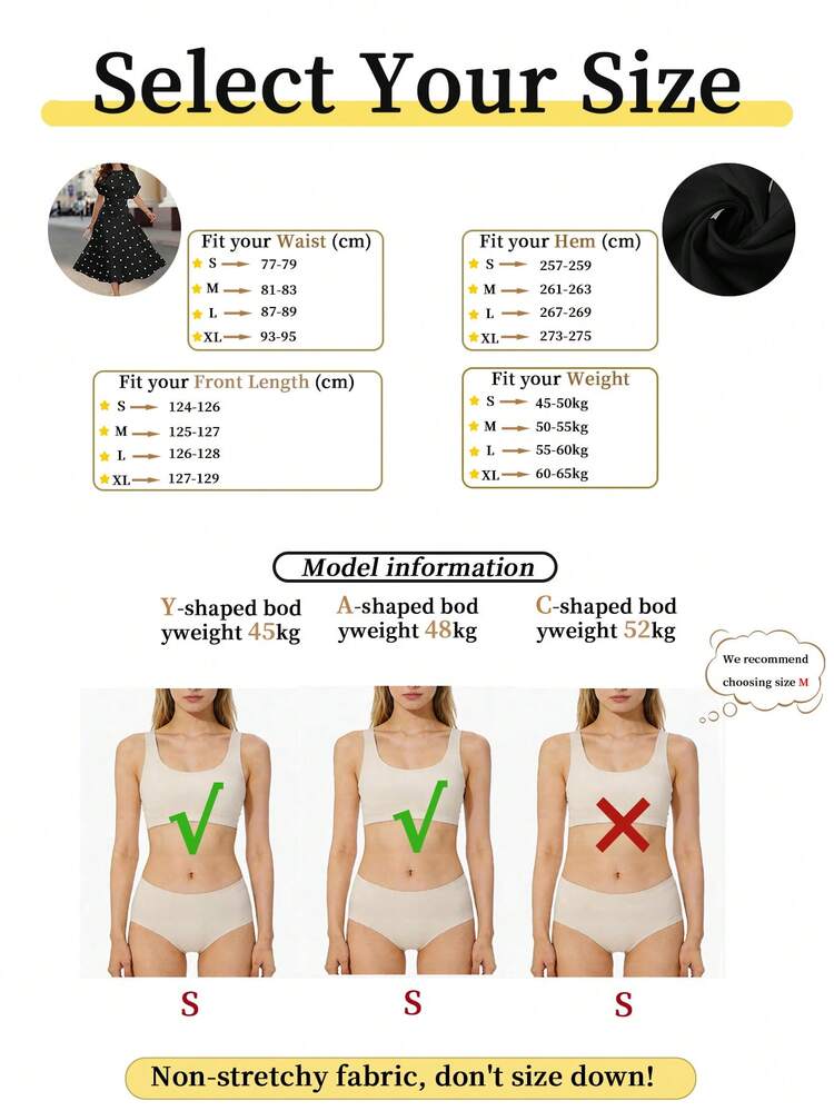 Spring & Summer Latest Fashion Multi-Color Polka Dot Commuting Elegant Vacation Minimalist Chic Women Dress Black, French Girl Style - Black - View 7