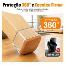 Protetor De Cadeira 16/32 Peça Silicone Móveis Pé De Mesa Qu Quadrado Médio 32 Unidades - Redondo Grande 32 Unidades - Visão 7