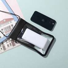 1pc Large Widened Dual-Use Waterproof Storage Bag, Can Hold Power Bank + Mobile Phone, Suitable For Outdoor Rafting And Hot Springs, Long Sealed - Large - View 1