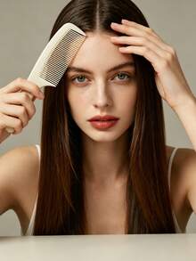 1/2 Sisir Profesional, Sisir Penambah Volume, Sisir Penata Rambut, Gaya Reguler, Gagang Anti Selip, Sisir Penata Rambut, Sisir Ujung Datar, Unisex, Penggunaan Kering/Basah, Sisir Penata Rambut Bergigi Halus, Cocok Untuk Semua Jenis Rambut, Rumah/Salon, Alat Kecantikan & Penata Rambut, Produk Perawatan Rambut - Aprikot - View 5