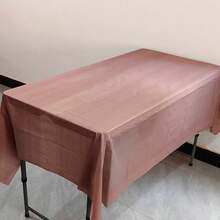 1pc Plastic Tablecloth, 54 X 108 Inch Disposable Tablecloth, Suitable For Parties, Picnics And Weddings, Rectangular, Multiple Colors Available - Square Tablecloth - View 21