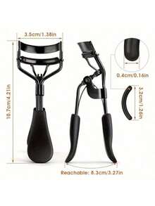 11/10/1pc High-End Black Eyelash Curler, Includes 10 Extra Replacement Pads, Durable And Easy To Use Makeup Tool, Comfortable Grip, Suitable For All Eye Shapes And Lash Lengths, Quickly Curl Lashes, Durable Makeup Tool Set - Black - View 6